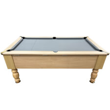 The Richmond Pool Table by Optima, In a Light Oak Finish with a Silver Cloth Colour