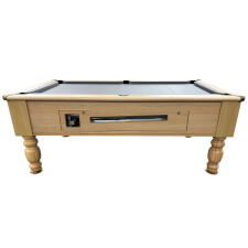 The Richmond Pool Table by Optima, In a Light Oak Finish with a Silver Cloth Colour