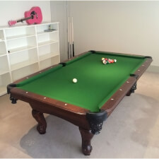 Napoleon Cherrywood Slate Bed Pool Table In A Room