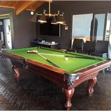 Napoleon Cherry Slate Bed Pool Table In A Room