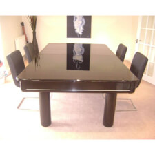 Longoni Elegant - Black Gloss Finish with Dining Top (Chairs Not Included)
