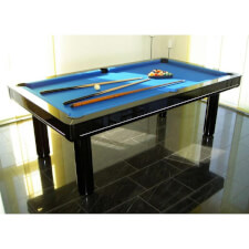 Longoni Elegant - Black Gloss with Blue Cloth