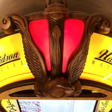 Rock-Ola Harley Davidson Jukebox Wood Details