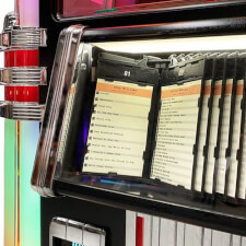 Rock-Ola Bubbler Black Jukebox Music List.