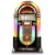 The Rock-Ola Bubbler black Jukebox.