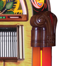 Rock Ola Peacock Jukebox Wood Shoulders