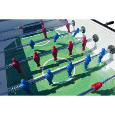 The playfield on the Stadium VS foosball table