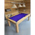 The Traditional Diner in Oak with Purple cloth.