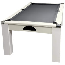 The Fusion Outdoor in White with Grey cloth.