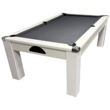 The Fusion Outdoor in White with Grey cloth.