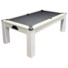 The Fusion Outdoor in White with Grey cloth.