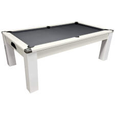 The Fusion Outdoor in White with Grey cloth.