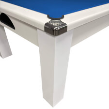 The Fusion Outdoor in White with Royal Blue cloth.