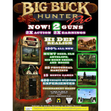 Original flyer for the Big Buck Hunter arcade game.