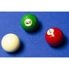 The Strikeworth spots & stripes balls in play