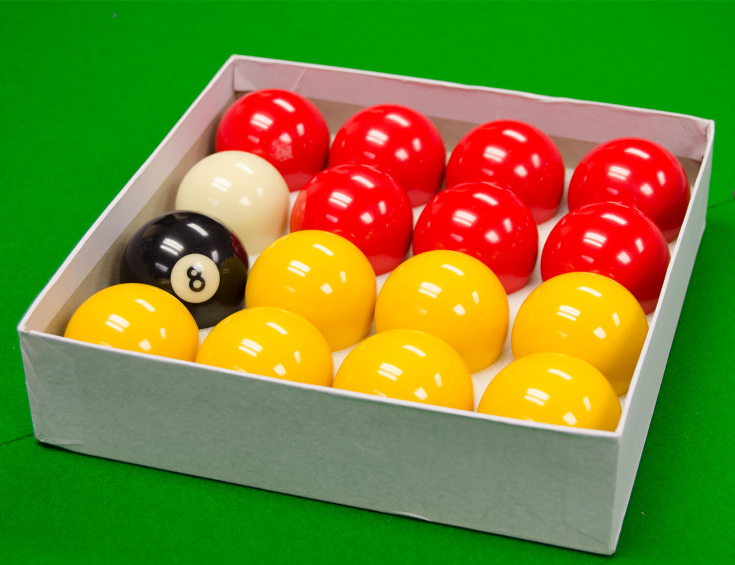 TGA Sports Billiard Balls Red and Yellow Pool Ball Set 2-1/4 Inch Billiards 
