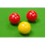 Three of the Strikeworth red & yellow pool balls