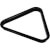 The black plastic triangle included in the starter pool table accessory pack.