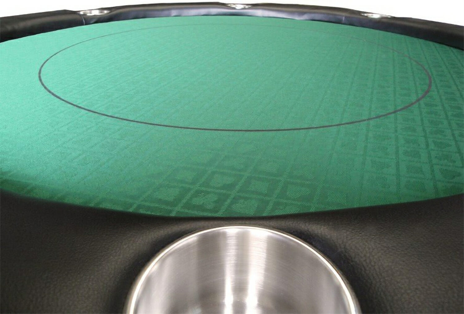 Round Poker Table with Folding Metal Legs Liberty Games