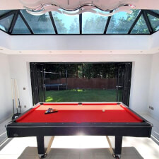 The Buffalo Eliminator II Pool Table in black.