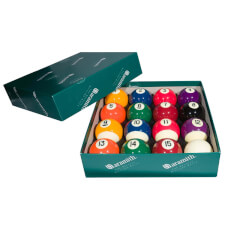 The Aramith spots & stripes ball set.