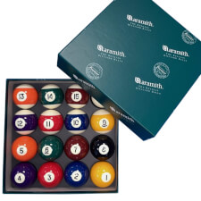 The Aramith spots & stripes ball set.