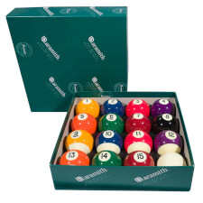 The Aramith spots & stripes ball set.