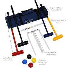 The Garden Games Lawn Croquet Full Pack With Dimensions.