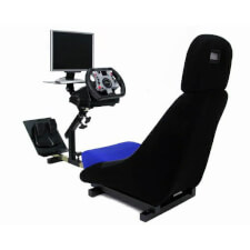 Elite Racer with Action Mount shown with Steering Wheel Kit and Computer Monitor