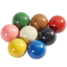 The Strikeworth snooker ball set.
