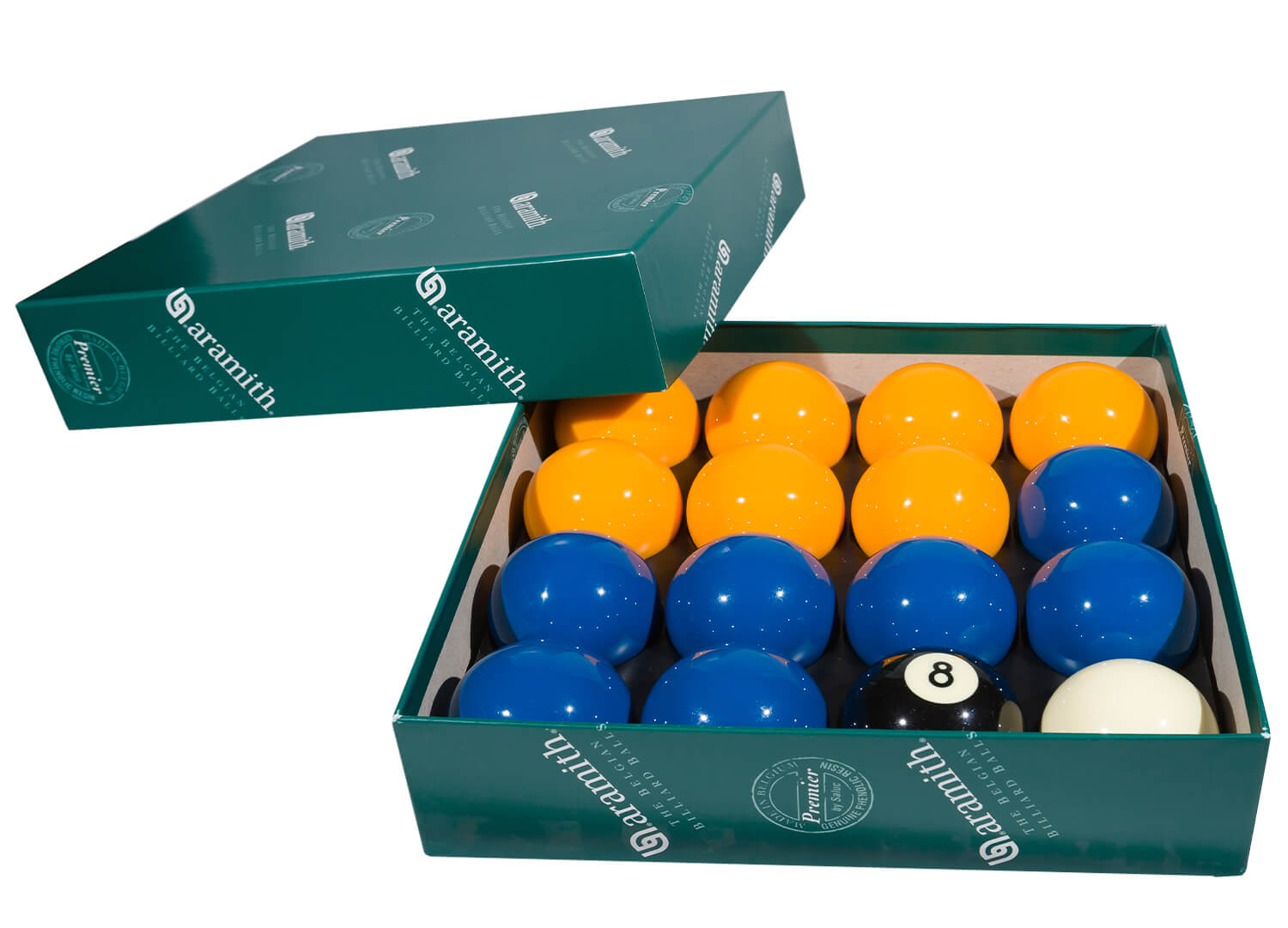 UK Genuine Ball Set Aramith Blue and Yellow Pool Balls 2 Inch Set 