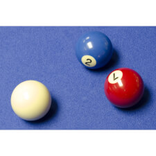 Three of the Strikeworth spots & stripes pool balls