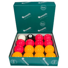 Aramith premium 2 inches red and yellow balls.