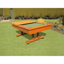 evergreen classic outdoor pool table half open