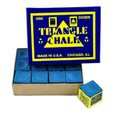 Blue Triangle cue chalk