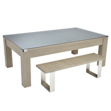 The Avant Garde in grey oak with glass top.