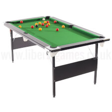 Deluxe Foldaway pool table three-quarter view