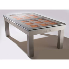 Le Lambert Pool Table with Optional Patterned Glass Dining Top