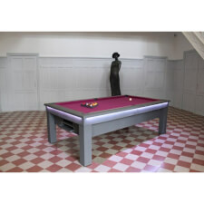 Le Lambert Pool Table - Custom Grey Rails & Decor
