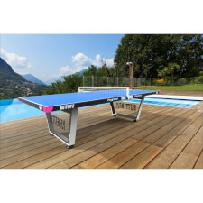 The Butterfly Playground Outdoor Table Tennis Table, with a Blue Finish