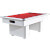 The Classic Slimline Pool Table With Red Cloth View From The Side.