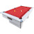 The Classic Slimline Pool Table With Red Hainsworth Cloth.