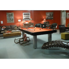 Billard Toulet Loft - Ebony with Custom Orange Cloth