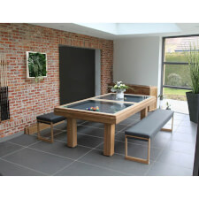 Outdoor Teck with Glass Top