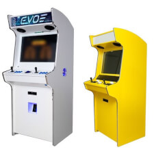 Evo Custom Yellow and White Cabinets