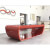 Toulet Blacklight pool table in red.