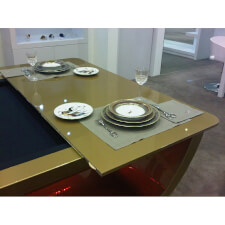 Can be supplied with a section hard table top