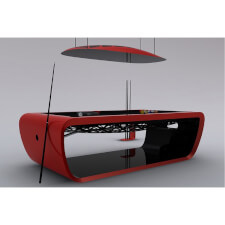 Toulet Blacklight - Red and Black Finish with Black Cloth