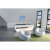 Toulet Blacklight - White Finish with Grey Cloth