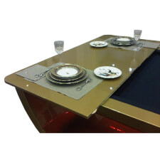 The Blacklight Pool table with a dining top